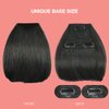 GLAM21USA Bangs Hair Clip In Bangs Clip on Bangs Sweet Bangs China Bang Synthetic Hair Piece Hair Extenstions for Women Sweet Bangs (China Bang, 1B - Off Black)