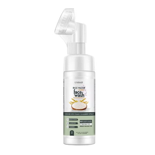 Unisaif Rice Water Face Wash – Rice Water Bright Foaming Cleanser for Women and Men’s Skin Lightening | Foaming | Brightening| Cleansing Facewash for Dry Skin 150ml