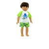 American Fashion World Boy’s Surfing Octopus Rash Guard and Swim Trunks Set for 18-Inch Dolls | Premium Quality & Trendy Design | Dolls Clothes | Outfit Fashions for Dolls for Popular Brands