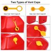 Gas Can Spout Replacement,Fuel Can Spout,Gas Tank Nozzle,Gas Can Nozzle,(3Kit-Yellow) with 3 Coarse Thread Caps & 3 Fine Thread Caps,Flexible Pour Nozzle Suitable,Built in Sealing Ring Prevent Leakage