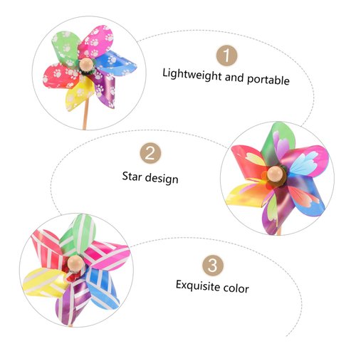 Beavorty Small Girls Hair Clips 24pcs Windmill Hairpin Alligator Clip Child Iron Clip Girl Hair Clips Metal