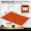 Amcrate Big Party Pack 100 Count Orange Beverage Napkins - Ideal for Wedding, Party, Birthday, Dinner, Lunch, Cocktails. (5” x 5”)