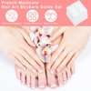1672 Pieces French Tip Nail Art Stickers, 5 Designs French Manicure Strips Stickers, Self-Adhesive Nail Tips Guides Decals for Edge Auxiliary DIY Decorations Tools (40 Sheets)