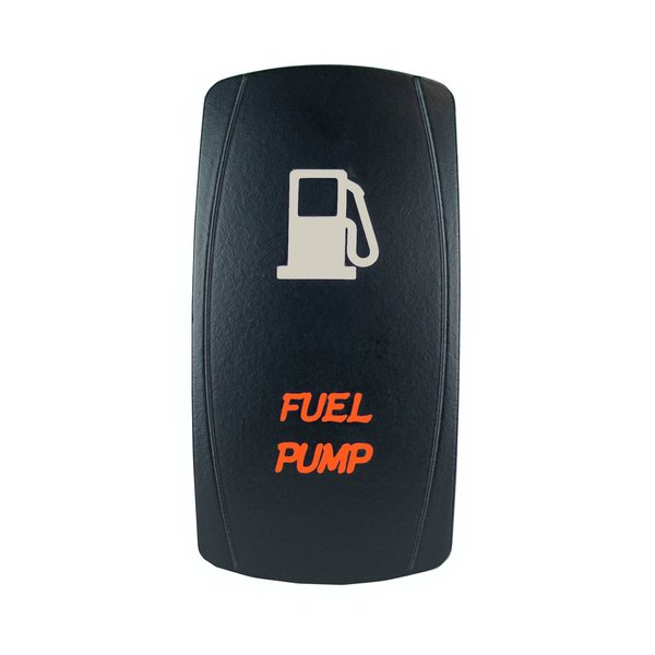 Laser Backlit Orange Rocker Switch Fuel Pump 20A 12V On/Off LED Light STV Motorsports