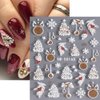 Christmas Nail Stickers, 5D Embossed Snowflake Nail Decals with Rhinestones Snowflake Bell Xmas Tree Winter Nail Design Holiday Nail Art Decoration for Women Girls(4Sheets)