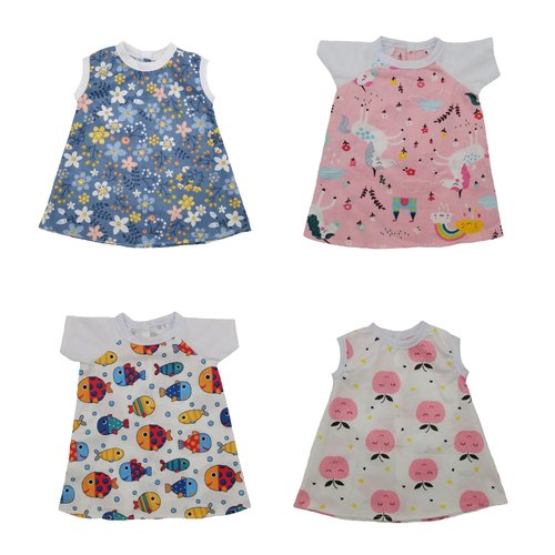 Xunwa Baby Doll Clothes for 17-18 Inch Alive Baby Dolls Girl, Baby Doll Dress Outfits for 18 Inch Newborn Reborn Dolls Girl (pattern3)