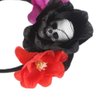 Halloween Rose Skull Headband Flower Crown Hair Bands Wreath Garland Floral Headpiece Women Leaf Hairband Hair Hoops Party Decoration Cosplay Costume Festival Handmade Hair Accessories Black Skull
