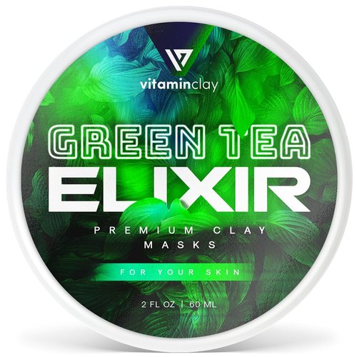VitaminClay Green Tea Clay Mask - Kaolin Clay - Soothing & Refreshing 2oz