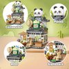 Yoxindax Panda Tea Shop Mini Street Scape Building Blocks, Panda Creative Building Toys for Girls 6-12, Gift Idea for Kids Adults (860PCS)