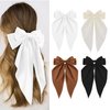 4 Pcs Bow Hair Clips for Women, Big Silky Satin Hair Bows Oversized Long Tail Hair Ribbon Barrettes