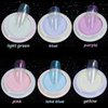 Aooba Nail Chrome Powder- Mirror Laser Nail powder，Neon Powder， Aurora Powder ，Titanium Metal Powder，Nail Art Decoration With Nail Sponge Brushes(Aurora Powder)