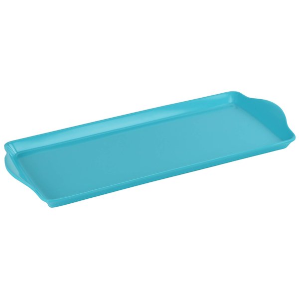Reston Lloyd Melamine Plastic Tidbit Tray, BPA-Free, Food Safe, Multipurpose Platter Serving Tray, Bathroom/Table Organizer, Turquoise