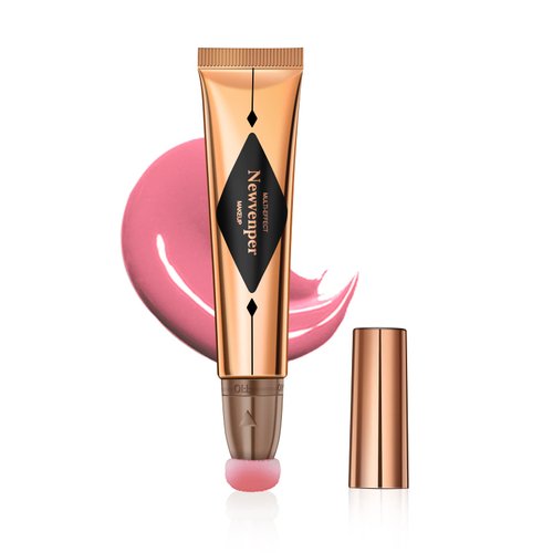 Face Blush with Cushion Applicator Liquid Blush for Cheeks Long Lasting & Smooth Creamy Formula Lightweight Blush Stick Blush Wand Pink #2