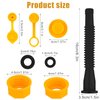 Gas Can Spout Replacement Kit Old Style, Plastic Gas Can Spout Replacement Gas Can Nozzle Set Gas Can Spout Gas Can Spout Cap Replacement for Most Gallon Gas Can (Black Tube)