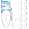 GMS Optical® Silicone Symmetrical Shape Screw-in Eyeglass Nose Pads, Anti Slip, Small - (11mm Screw in, 10 Pair)