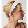 Bmobuo 1.3 Inch Wide Headbands for Women Girls, White Headband Women Fashion Head Bands for Women's Hair Costumes Hair Accessories Satin Women's Headband Diademas Para Mujer