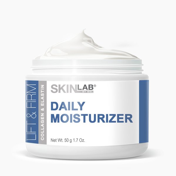 SKIN LAB Lift & Firm DAILY MOISTURIZER - Hydrolyzed Collagen & Elastin, Vitamin C and Vitamin E to Moisturize, Soften & Soothe Fine Lines and Wrinkles 1.7 Oz.
