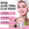Pjordo 4 Pcs Clay Mask Christmas Gift Set, Turmeric Vitamin C Clay Mask, Dead Sea Mud Mask, Avocado Clay Mask, Rose Clay Mask, Face Mask Skin Care Set, Gifts For Women Girls, 2.82 Oz Each