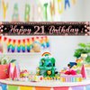 21st birthday decorations for her, 21st birthday rose gold& black Yard Sign Banner for Women 21st Birthday Party Supplies.