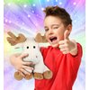 DolliBu Fancy Floppy Moose Stuffed Animal - Soft Huggable Moose Stuffed Toy, Adorable Playtime Wildlife Plush Toy, Cute Cuddle Gifts, Super Soft Plush Doll Animal Toy for Kids - 10.5 Inches