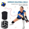 Volleyball Knee Pads and Volleyball Arm Sleeves Volleyball Pad Volleyball Accessories Stuff Forearm Elbow Sleeve with Protection Pad Thumb Hole for Girl Women Teen Boy, Age 8-14 (Classic, 2 Pairs)