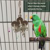 JSLZF Stainless Steel Parrot Toy, Hanging African Grey Chew Toy for Bird, Non-Removable Cap Nuts Foraging Bird Toy for Conure, Cockatiel, Parakeet, Cockatoo, African Grey