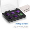 NEEWER ND Filter Set Compatible with DJI Mini 3/Mini 3 Pro, 6 Pack CPL ND8 ND16 ND32 ND64 ND128 Neutral Density Filter Drone Lens Accessory, Multi Coated HD Optical Glass, Aluminum Alloy Frame