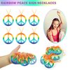 BANBALLON 30 PCS Hippie Party Favors Retro Round Sunglasses Daisy Flower Headbands Peace Sign Necklaces Silicone Bracelets For 60s 70s Party Decorations Hippie Party Supplies