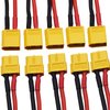Blomiky XT60H 5 Pairs Female and Male 14AWG Silicon Wire Extention Deans XT60 Plug Connector for RC Cars Drone Lithium Battery XT60 Plug 5
