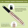 Eyeshadow Pen and Sponge Makeup Brush Smooth Cream Shimmer Shadow Pencil Long Lasting Waterproof Eye Shadow Highlighter Stick Makeup Hypoallergenic Eye Liner Multi-Dimensional eyes Look (Neon green)