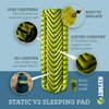 Klymit Static V2 Inflatable Sleeping Pad for Camping, Ultralight Hiking and Backpacking Air Bed, Green