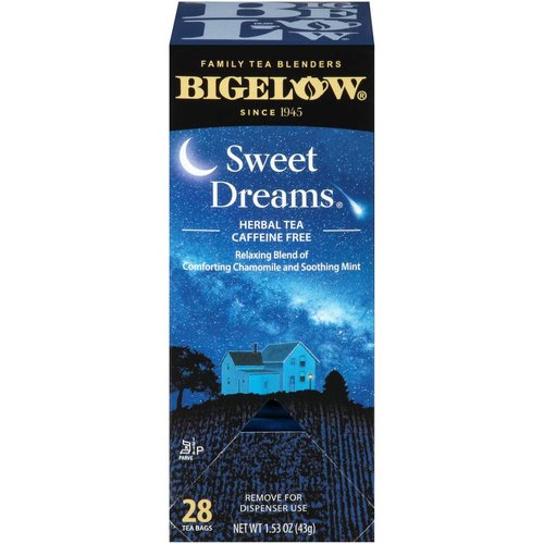 Bigelow Sweet Dreams Herbal Tea 28-Count Box (Pack of 1) Relaxing Blend of Chamomile &amp; Mint Caffe...