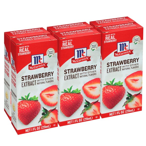 McCormick Strawberry Extract With Other Natural Flavors, 1 fl oz (Pack of 6)