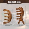 2pcs Wooden Scalp Massage Comb, Anti-Static Natural Wood Wide Tooth Hair Comb Sandalwood Scalp Massage Gua Sha Comb Wood Head Massager for Hair Growth Handmade Gift for Women