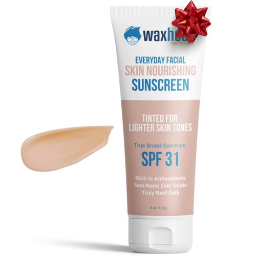 Waxhead Tinted Mineral Sunscreen SPF 31 - Sheer Light Tinted Sunscreen for Face, Tinted Moisturizer with SPF, Tinted Mineral Sunscreen for Face, BB Cream Tinted Moisturizer with SPF, Mineral Sunscreen