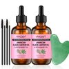 Vivccon Jamaican Castor Oil & Rosemary Oil 2 Packs with Gua Sha Tools, Black Castor Oil for Hair Growth & Body Massage, 100% Pure, Natural, Cold Pressed Hair Oils