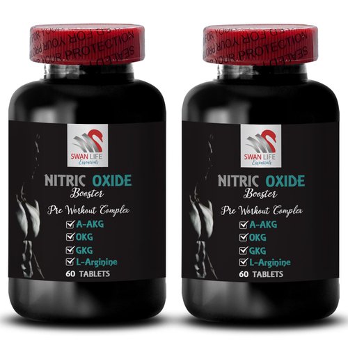 Nitric oxide booster supplement - NITRIC OXIDE BOOSTER - Physical activity, Energy focus, Fitness boost, Endurance formula, Strength booster, Power mix, Muscle support 2 Bottle 120 Tablets