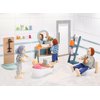 Giant bean 24 PCS Wooden Plastic Dollhouse Furniture Set, Bathroom and Bedroom Set, Wood Dollhouse Accessories Pretend Play Furniture Toys for Boys Girls & Toddlers