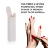 EXCEART Lipstick Pack Box 50 Pcs Lip Gloss Tubes Kraft Paper Packaging Boxes Lipstick Storage Boxes Lip Balm Wrapping Box (White) Paper Essential Oil Box
