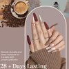 modelones Holiday Gel Nail Polish Set, 6 Colors Brown Dark Red Gel Polish Kit Glitter Champagne Gold Nude Pink Grey Nail Polish Gel, Soak OFF LED Manicure Nail Art DIY Home Salon Gift for Women