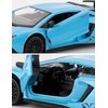 LOVEPOSELY 1:36 Scale Collectible 2015 Lambo LP750-4 SV Diecast Cars Models, Pull Back Vehicles Car Toy Birthday Gifts for Adult Kids Ages 3 + Year Old（Blue）