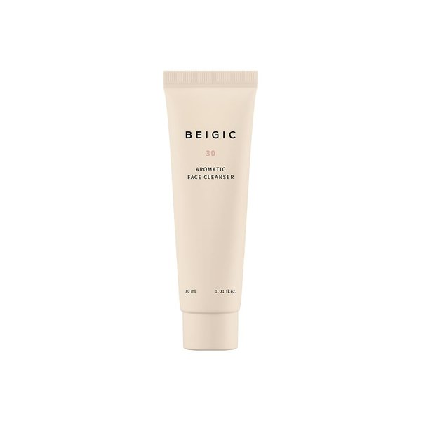 BEIGIC Aromatic Face Cleanser - Korean Face Wash w/Hyaluronic Acid & Micellar Water -Gentle Hydrating Foaming Facial Cleanser Vegan Skincare (1.01 fl oz)