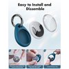 UNBREAKcable Apple AirTag Holder - 4 Pack [Fit Tightly Design] [Easy to Install] [Hold Air Tag Securely] Waterproof TPU Shell Protective Case with All Metal Keychain Key Ring Clip