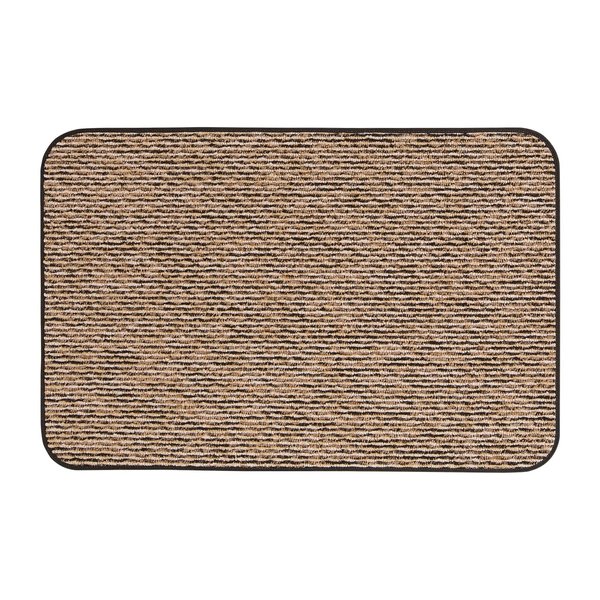 House, Home and More Skid-Resistant Carpet Indoor Area Rug Floor Mat - Black Ripple - 2 Feet X 3 Feet
