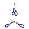 QWORK Duckbill Shears, 7 in Duckbill Applique Scissors, for Carpet Pile, Carpet Punch - Blue