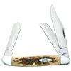 Case XX WR Folding Pocket Knife 3 Blade Stockman 3 7/8 Inches Closed (Amber Bone)