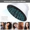 Segbeauty Universal Travel Hair Diffuser, Collapsible Foldable Hair Dryer Attachment Portable for Salon Blower Wavy Curly Hair, Professional Adjustable Fast-drying for Blow Dryer 1.5"-3.22" Nozzle