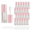 COSIDEA 14pcs Empty 6ml big doe foot wand Chunky lip gloss tubes for DIY lipgloss,Pink round lipgloss containers tubes with thick wand (Pink)