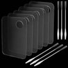 JAPCHET 6 PCS Acrylic Makeup Palette, Clear Makeup Palette Mixer with Spatula, Makeup Palette Mixer Tray for Painting, Makeup and Art Craft