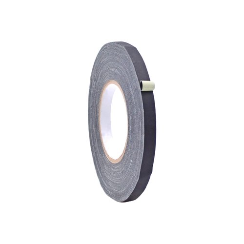 WOD GTC12 Gaffer Tape, Black Low Gloss Finish Film, 1/2 inch x 60 ft. Residue Free, Non Reflective Cloth Fabric, Secure Cords, Water Resistant, Photography, Filming Backdrop, Production